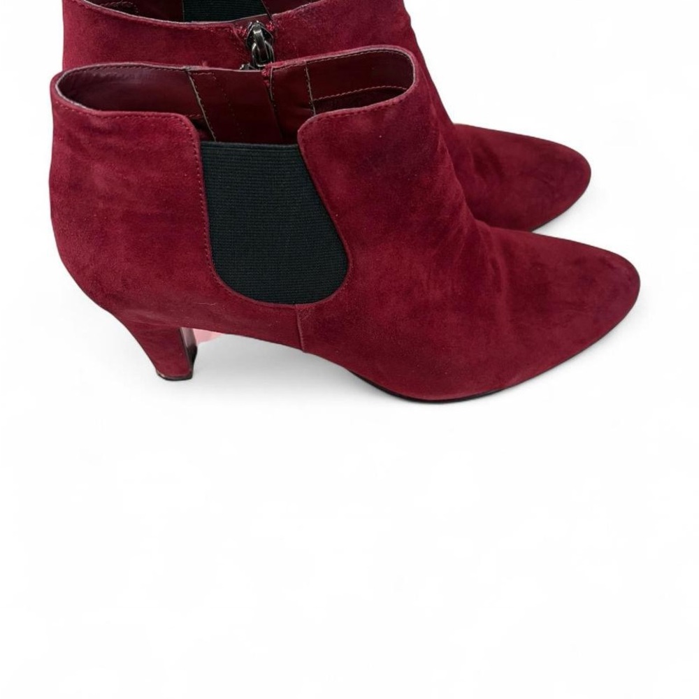 Bandolino Burgundy Suede Ankle Boots